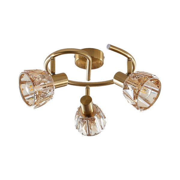 Lindby Deckenlampe Kosta (Modern) in Gold / Messing aus Metall (3 flammig, E14) - Deckenleuchte Lampe Wohnzimmerleuchte
