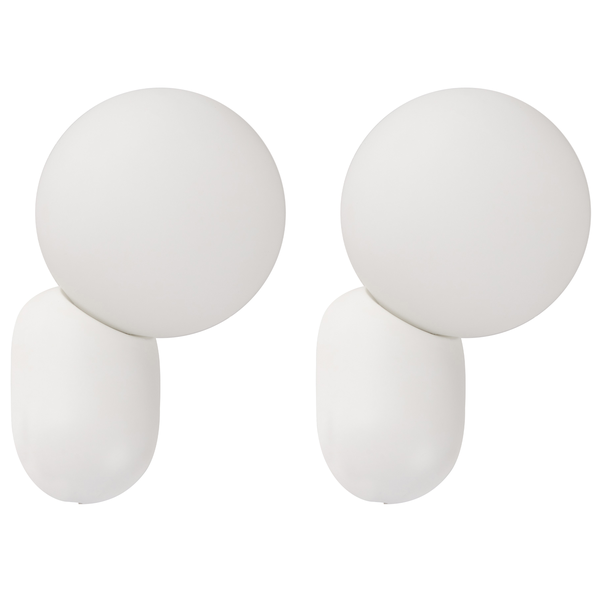 Wandlampe 2er Set HELME Weiß
