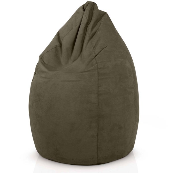 Green Bean© Sitzsack mit Rückenlehne 60x60x90cm - Indoor Sitzkissen 220L Füllung Kuschelig Waschbar - Bean Bag Bodenkissen Lounge Chair Sitzhocker - Khaki