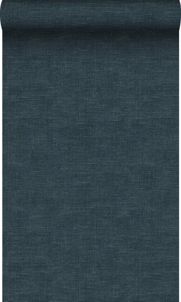 Origin Wallcoverings Tapete Leinen-Optik Dunkelblau - 53 cm x 10.05 m - 347863