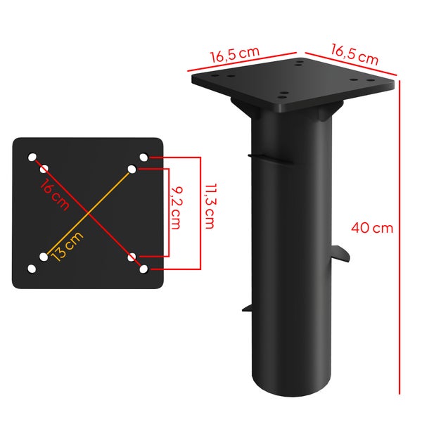 Outsunny Sonnenschirmständer aus Beton, Ampelschirmständer Schirmständer Quadrarisch Schirmhalter, Ständer für Ampelschirm 113/92 mm, Schirmgewicht für Balkon, Terasse, Garten, Dunckelgrau