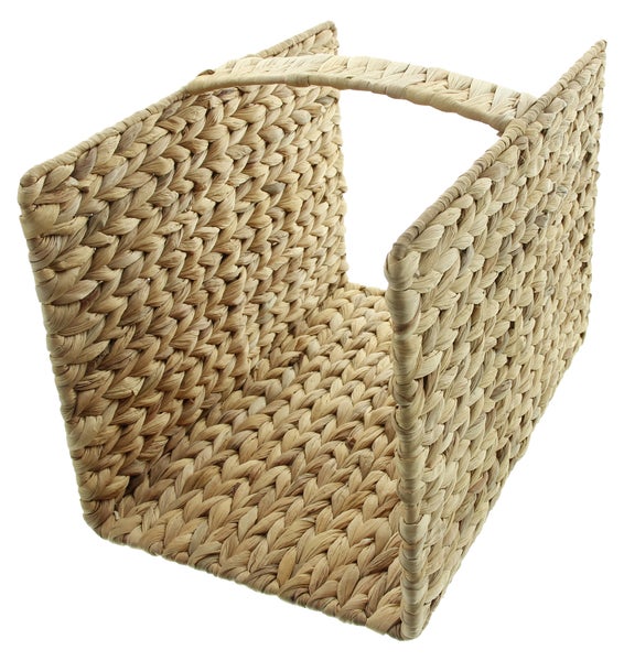 FRANK FLECHTWAREN | Kaminholzkorb Wasserhyazinthe, WASSERHYAZINTHE, 37 x 23 x 25,5 cm