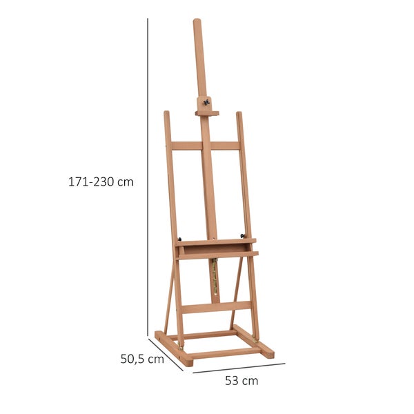 Holzstaffelei mit einer Höhe von 171 bis 230 cm