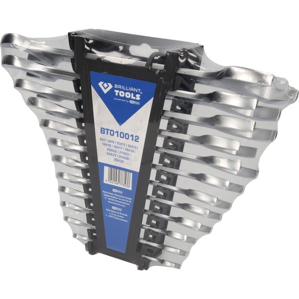 BRILLIANT TOOLS Doppel-Maulschlüssel-Satz 12tlg. - BT010012