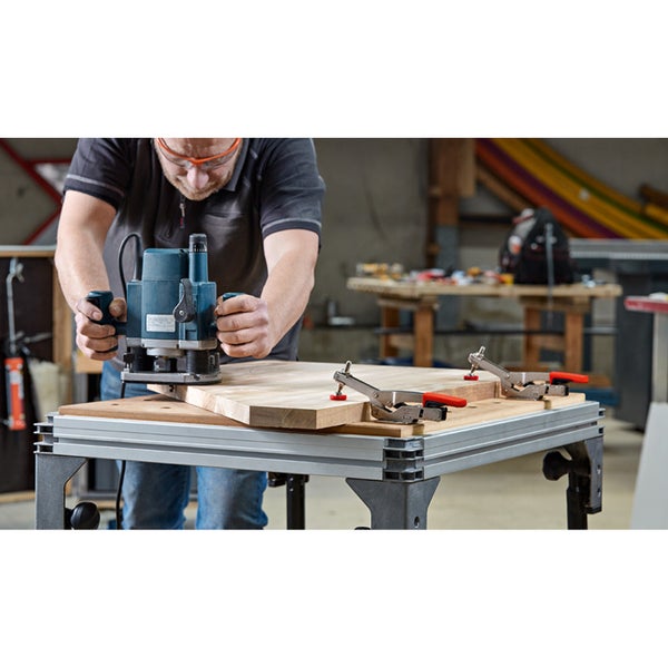 Bessey Waagrechtspanner mit Waagrechter Grundplatte mit Zubehör-Set - STC-HH50-T20