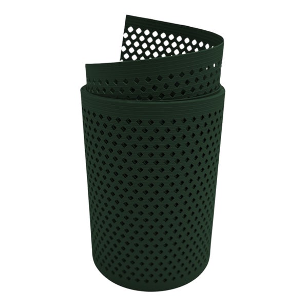 Drainagebahn aus Kunststoff mit Perforation.