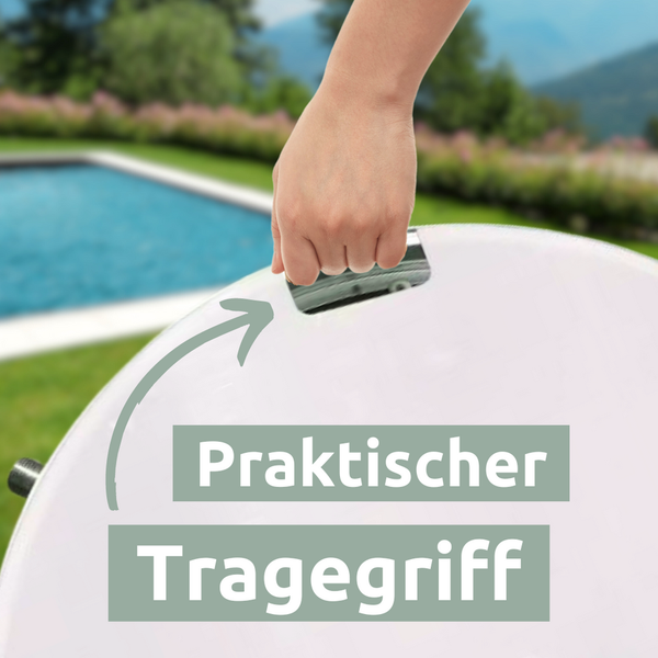 holz4home Bodendusche für Pool Garten und Camping Gartendusche mit Zubehör Rund WPC