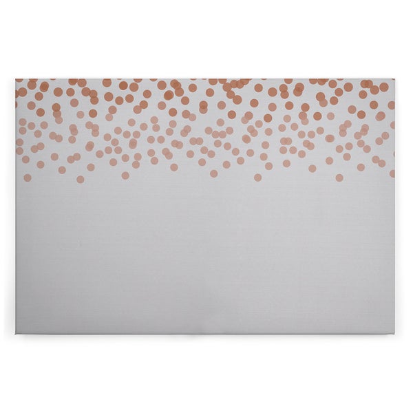 Rechteckiges Wandbild mit Konfetti Muster auf Leinwand