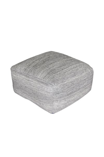 Pouf Hocker Grau / Multi Quadrat 45 cm