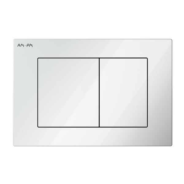 AM.PM Wand-WC Set Tiefspüler offener Spülrand weiß glänzend mit WC-Sitz , Vorwandelement und Betätigungsplatte weiß IIS90201.XB1700