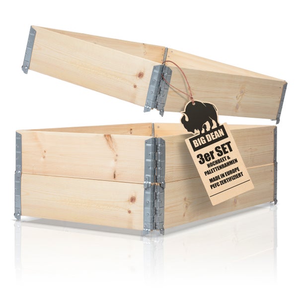 Big Dean Hochbeet und Palettenrahmen 3er Set