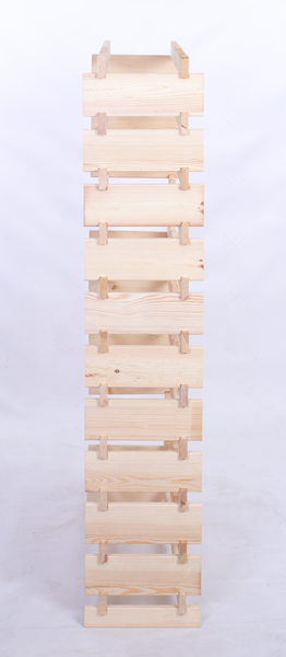 Weinregal VINOTECA FLEX PRO HxBxT 149x84x28cm 88 Flaschen auf 11 Ebenen Massives Kiefernholz Natur unbehandelt