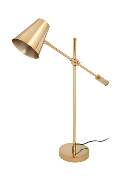 Minimalistische Tischlampe Gold, Tischleuchte modern | Wohnzimmer Esszimmer Leuchte