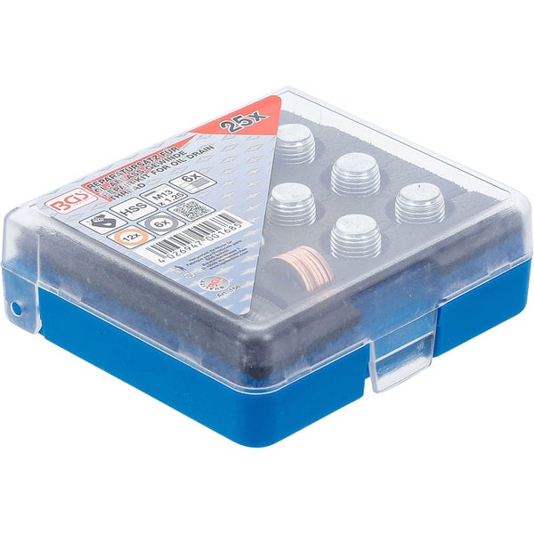 BGS technic Öl-Ablass-Gewinde Reparatur Satz im Kunststoffkoffer