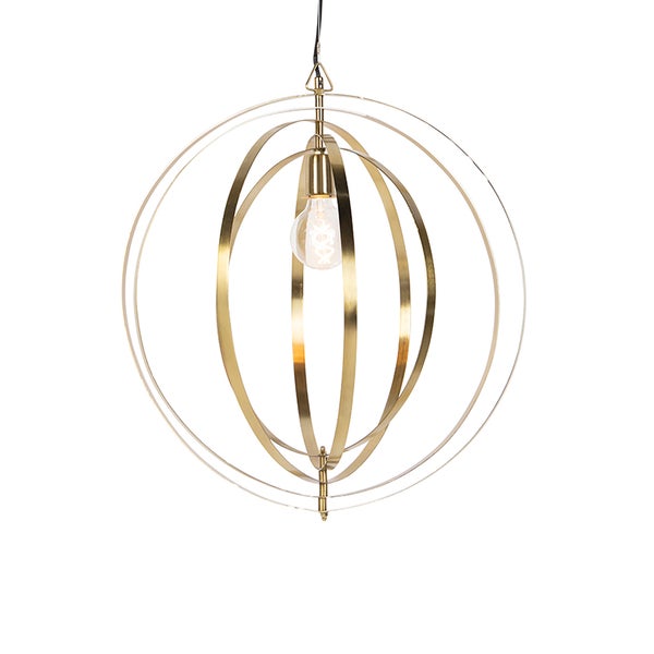 Pendelleuchte mit kugelförmigem Lampenschirm