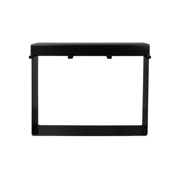 Wandhalterung aus Metall für Werkzeug, rechteckiges Design mit mehreren Haken zur Aufbewahrung.