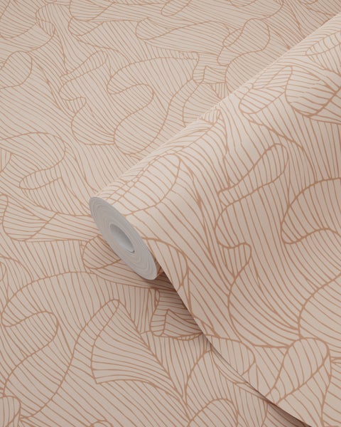 Rolle Tapete mit abstraktem Blätterdesign