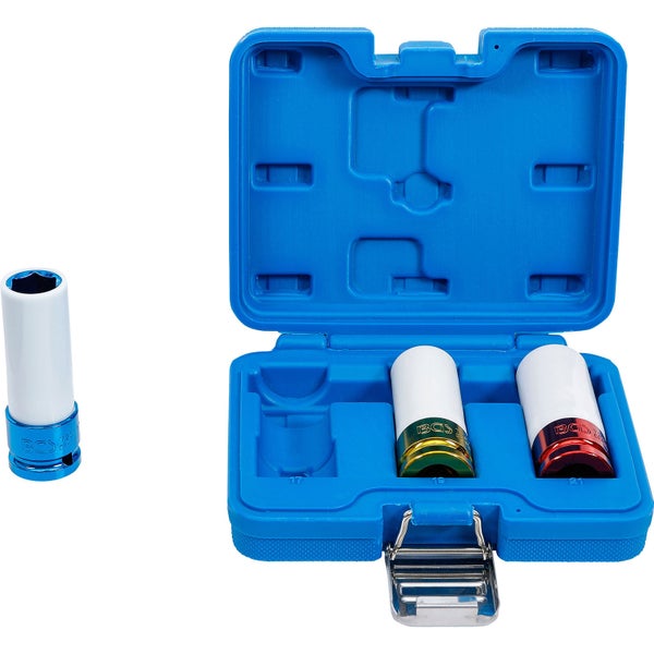 BGS Kraft-Schoneinsatz-Satz Antrieb Innenvierkant 12,5 mm (1/2) SW 17 / 19 / 21 mm 3tlg. - 7200