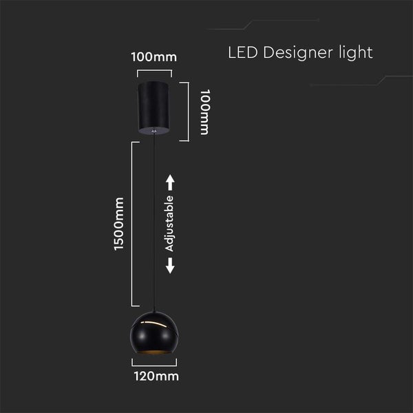 Abmessungen einer LED-Designleuchte
