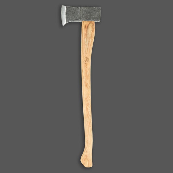 Spaltaxt mit geschmiedetem Stahlkopf und langem Hickory Holzstiel von Helko Werk