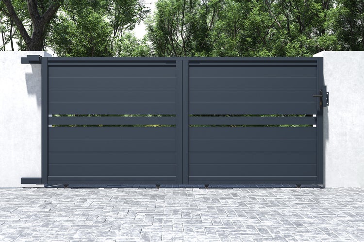 Doppeltor aus Aluminium für den Außenbereich