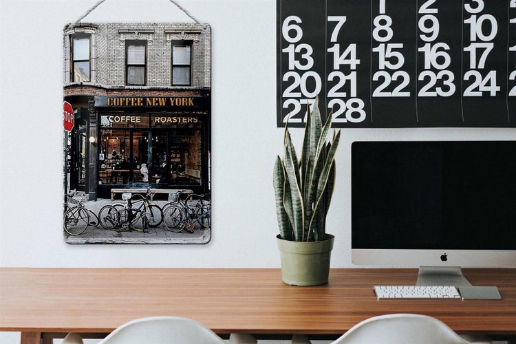 Blechschild Spruch 20x30cm Coffee new York Kaffee