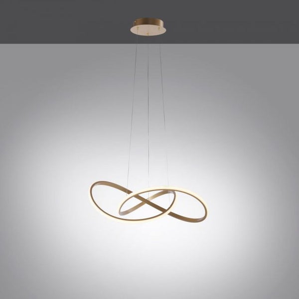 Moderne LED Pendelleuchte mit ineinander verschlungenen Ringelementen für eine stilvolle Deckenbeleuchtung