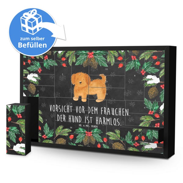 Mr. & Mrs. Panda Befüllbarer Adventskalender Hund Flauschig - Schwarz