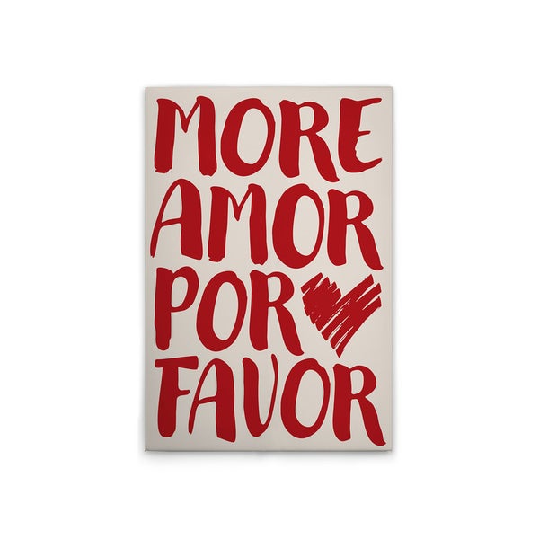 Illustration mit dem Schriftzug Mehr Liebe bitte und einem Herz