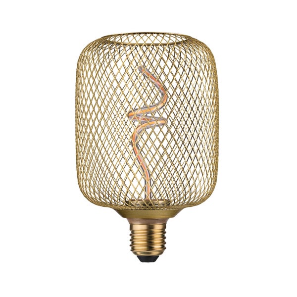 Metallic Glow Standard 230V LED Leuchtmittel Zyl E27 180lm 4W 1800K dimmbar Messing