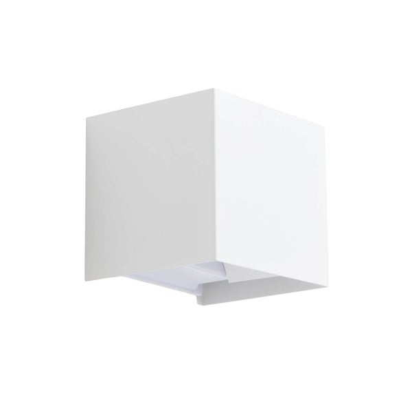 ELC Wandleuchte außen Ildaria (spritzwassergeschützt (Modern) in Weiß aus Aluminium (1 flammig, G9) - Außenwandleuchten Wandlampe Led Außenlampe Outdoor für Außenwand/Hauswand Haus