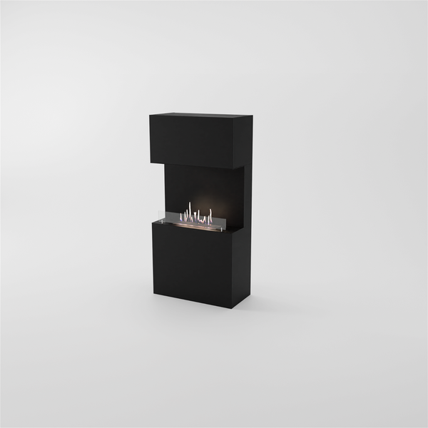 GLOW FIRE Ethanol Kamin 'Nordland' | Ethanolofen in schwarz mit 3 Std. Brenndauer und 3 KW Heizleistung | BxHxT: 84x170x41 cm