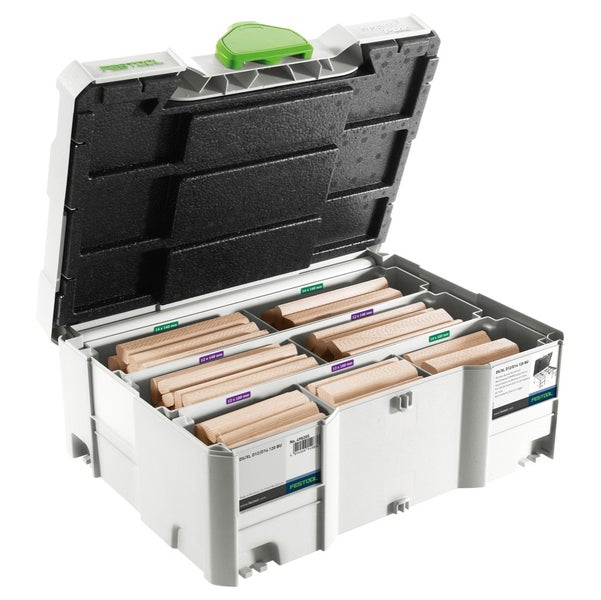 Festool Domino XL Sort. DS/XL D12/D14 Dübel Buche 128 Stk. BU im Systainer ( 498205 )
