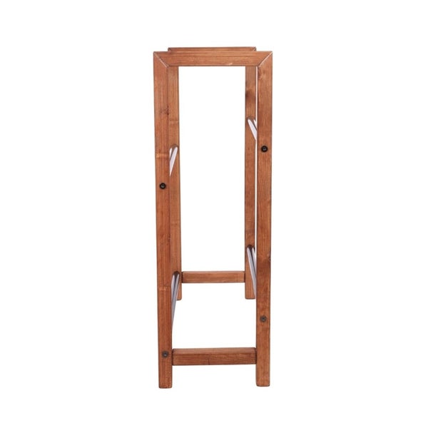 PROREGAL Getränkekistenregal HUNSRÜCK HxBxT 95x82x32cm 4 Kisten auf 2 Ebenen Massives Kiefernholz Braun geölt