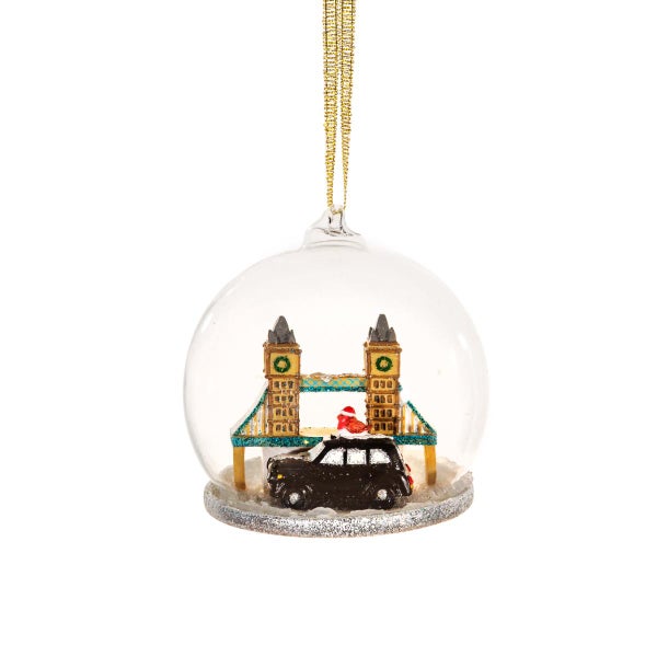 Londoner Brücke und Taxi Weihnachtskugel - Sass & Belle