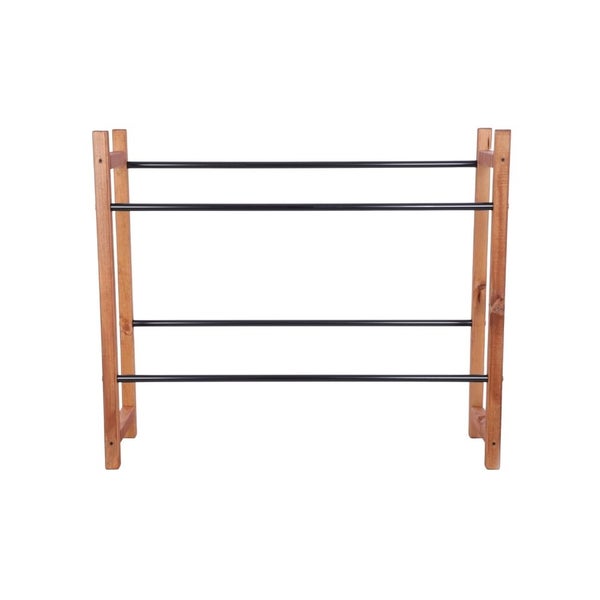 PROREGAL Getränkekistenregal EIFEL HxBxT 95x112x32cm 6 Kisten auf 2 Ebenen Massives Kiefernholz Braun geölt