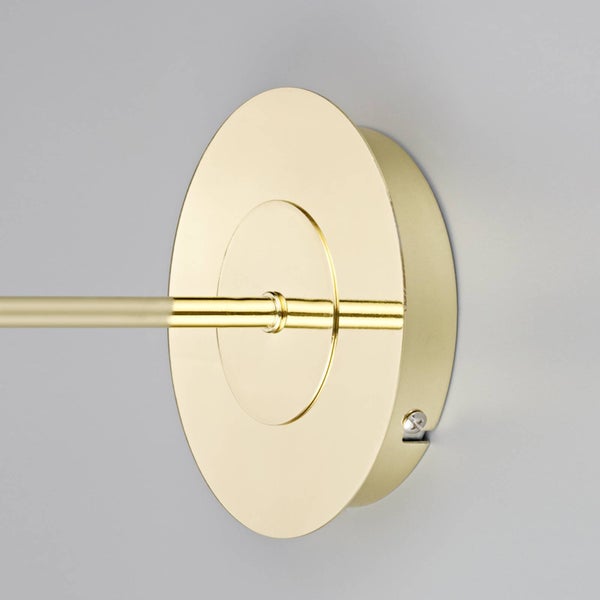 Lindby ausziehbare Wandlampe Textil Messing, Wandleuchte innen Nachttischlampe Wand 1x E27 ohne Leuchtmittel Leselampe Schlafzimmer Wohnzimmerlampe