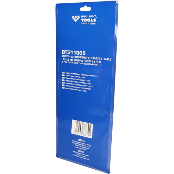 BRILLIANT TOOLS Torx-Schraubendreher-Satz 5tlg. - BT511005