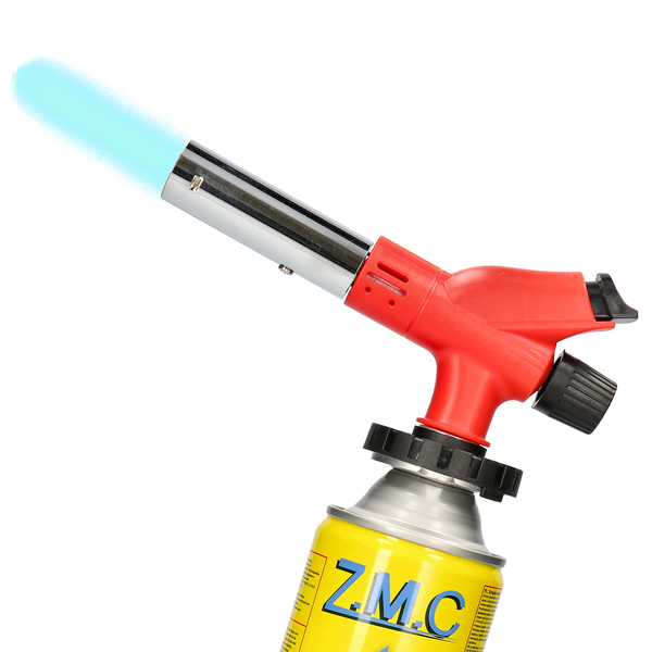 Z.M.C Gasbrenner 1,0kW + 8 Gaskartuschen 227g, Flambierbrenner bis zu 1300°C, Bunsenbrenner Lötbrenner, Küchenbrenner mit einstellbare Flamme, Brenneraufsatz