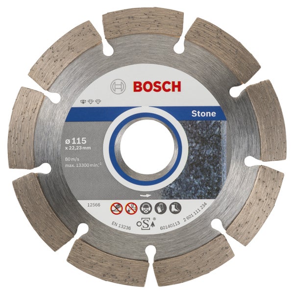 Bosch 10x Diamanttrennscheibe Standard for Stone, 115 x 22,23 x 1,6 x 10 mm -2608603235