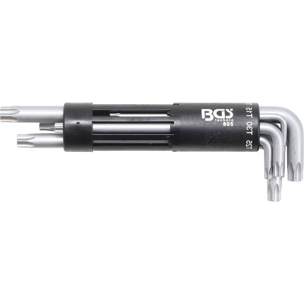 BGS Winkelschlüssel-Satz extra lang T-Profil (für Torx) mit Bohrung T10 - T50 8tlg. - 805
