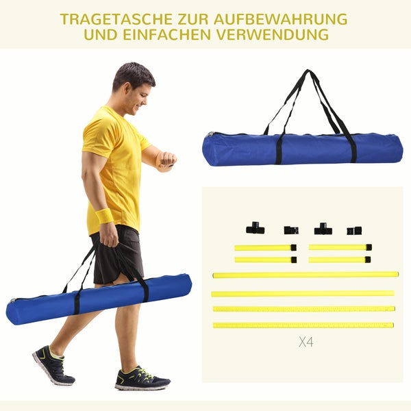 PawHut Agility-Ausrüstung, L99 x B65 x H94 cm, Kunststoff, Gelb