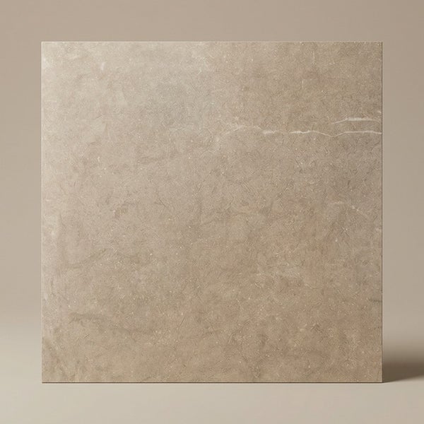 Quadratische Fliese in Steinoptik mit dezenter Maserung für Wand und Boden