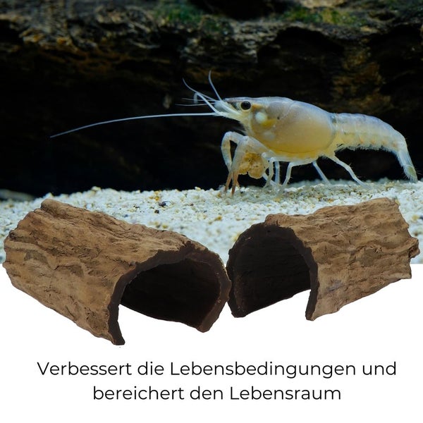 Aquariumdeko Baumrinde Baumstamm Halbbogen Aquarium Terrarium Dekoration Reptilien Versteck Höhle Ablaichhöhle Krebshöhle