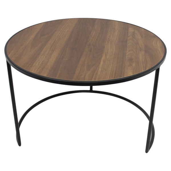FRANK FLECHTWAREN | Beistelltisch Holzoptik, groß, METALL, MDF, 57 x 57 x 38 cm