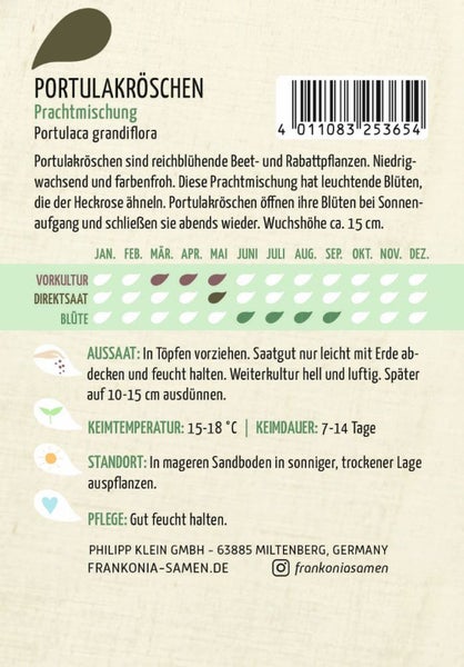 Samenpackung Portulakröschen Prachtmischung
