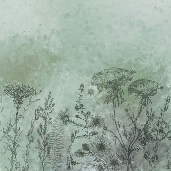 Dekorative Wand mit floralem Muster