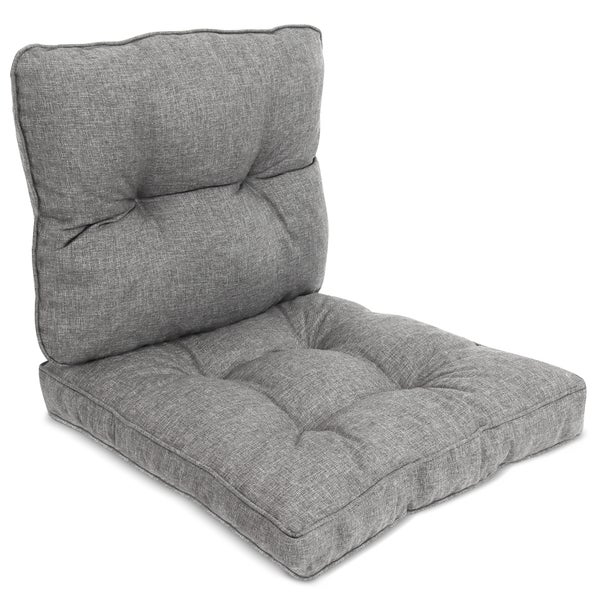 Beautissu Beauflair Loungekissen Outdoor Sitz 60x60x10cm Hellgrau