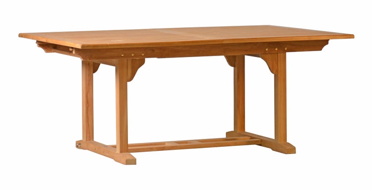 Teak Ausziehtisch 240 x 120 cm premium wetterfest erweiterbar