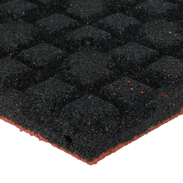 Gummifliese EPDM-Deckschicht - 50 x 50 cm - 45 mm - Rot